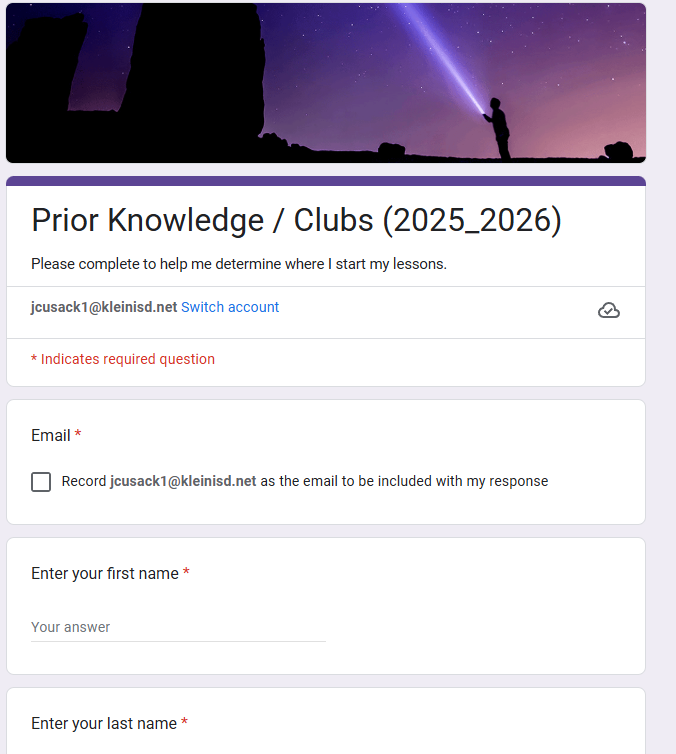 Prior Knowledge Instructions